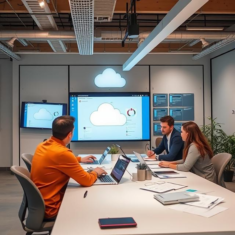 Managed Cloud Team in Denver Colorado with client.